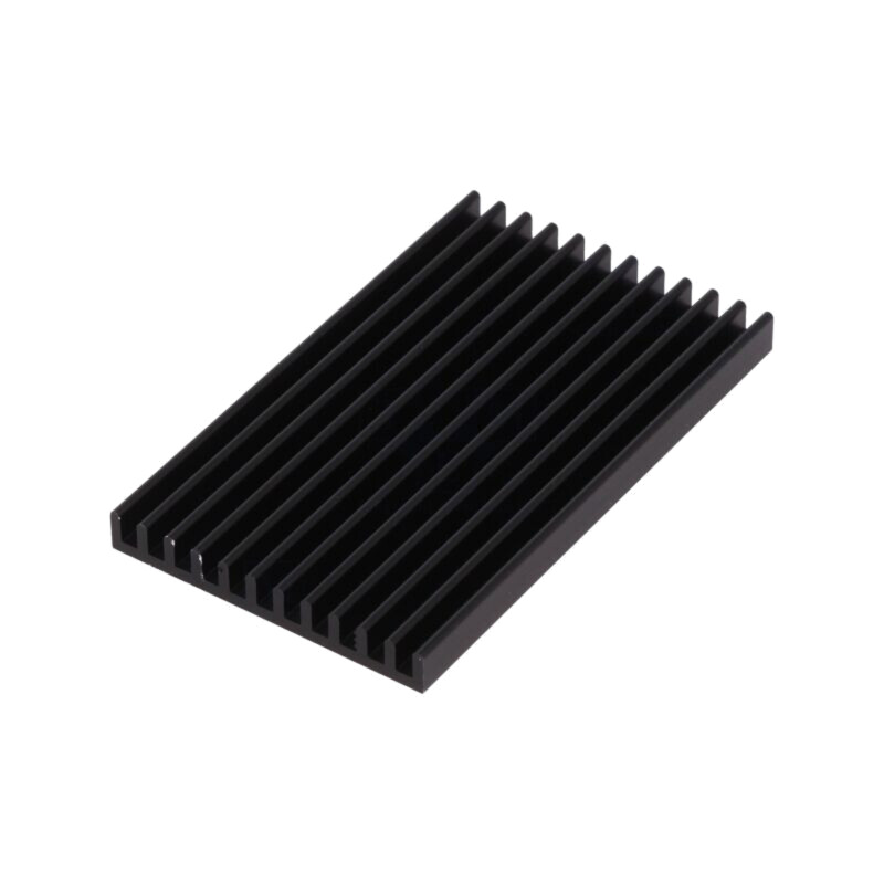 Radiator: extrudat; cu aripioare; neagră; L: 75mm; W: 45mm; H: 6mm Radiator: extrudat; cu aripioare; neagră; L: 75mm; W: 45mm; H: 6mm