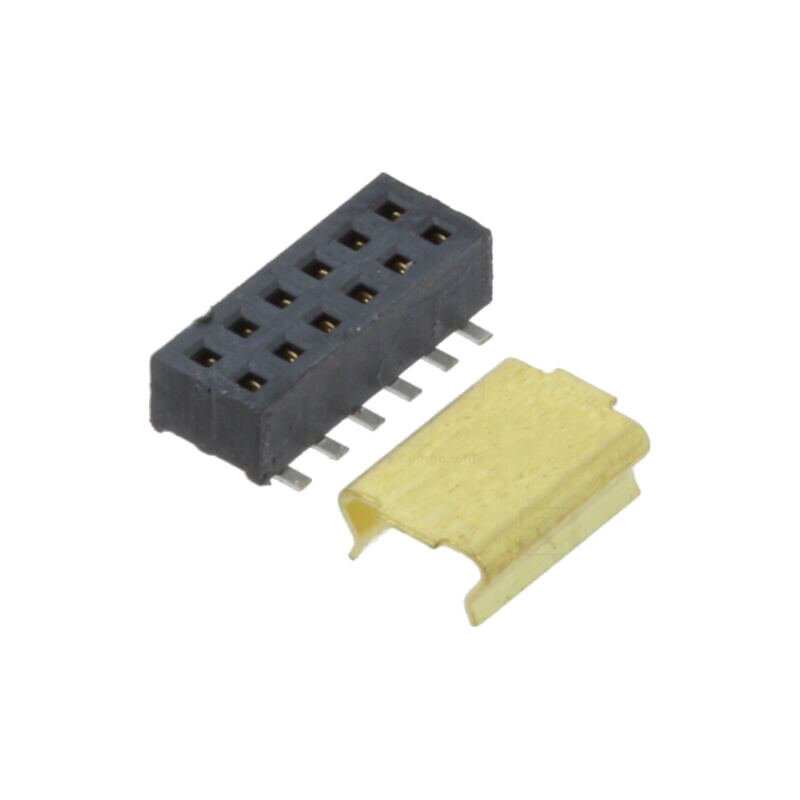 Conector: şiruri pini; mamă; PIN: 12; 1,27mm; gold flash; SMT; soclu Conector: şiruri pini; mamă; PIN: 12; 1,27mm; gold flash; SMT; soclu