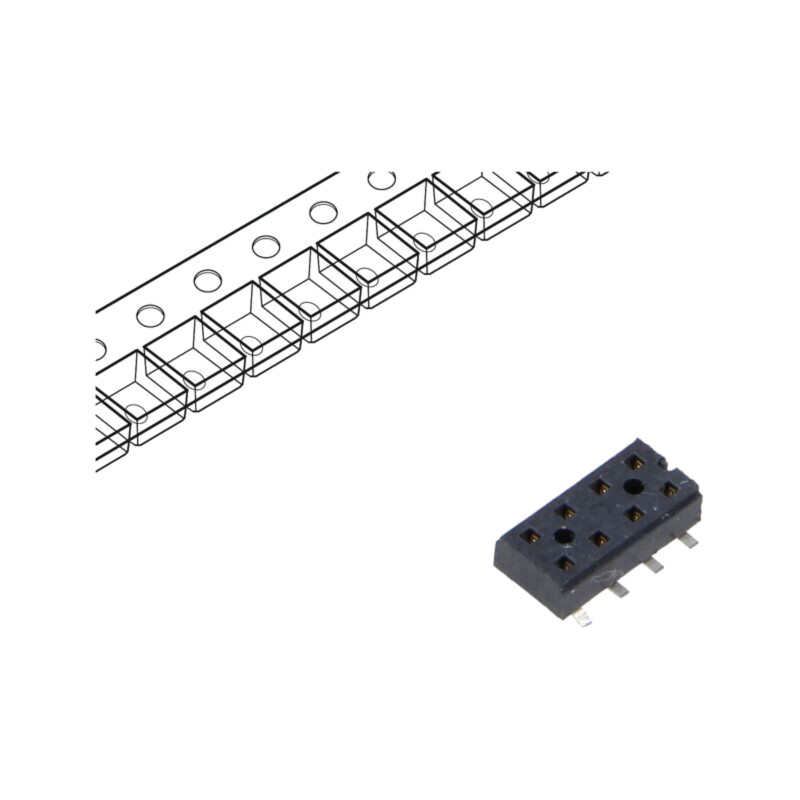 Conector: PCB-PCB; mamă; PIN: 8; 2mm; CLT; aurit; SMT; soclu; 4,1A Conector: PCB-PCB; mamă; PIN: 8; 2mm; CLT; aurit; SMT; soclu; 4,1A