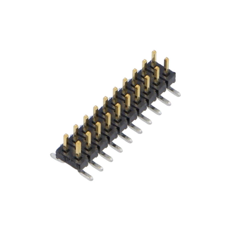Conector: şiruri pini; tată; PIN: 20; 2mm; aurit; SMT; şir pini Conector: şiruri pini; tată; PIN: 20; 2mm; aurit; SMT; şir pini