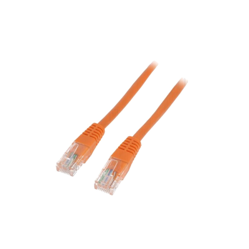 Patch cord; U/UTP; 5e; sârmă; CCA; PE; portocalie; 3m; 26AWG