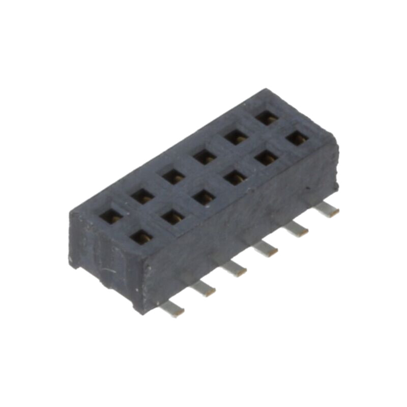 Conector: şiruri pini; mamă; PIN: 12; 1,27mm; gold flash; SMT; soclu Conector: şiruri pini; mamă; PIN: 12; 1,27mm; gold flash; SMT; soclu