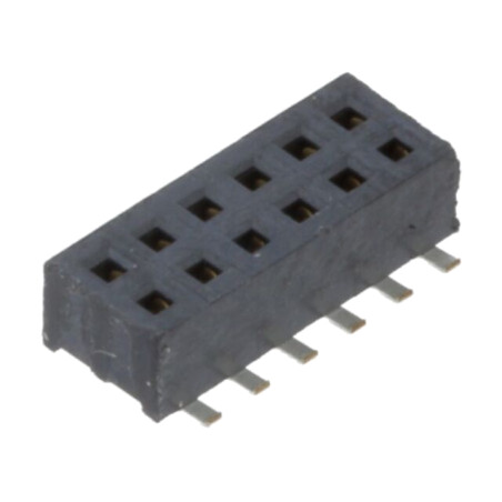 Conector: şiruri pini; mamă; PIN: 12; 1,27mm; gold flash; SMT; soclu