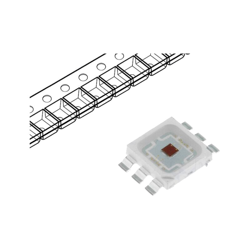 LED putere; roşie; 120°; 700mA; λd: 620÷630nm; Pmax: 2,4W; P: 3W; SMD