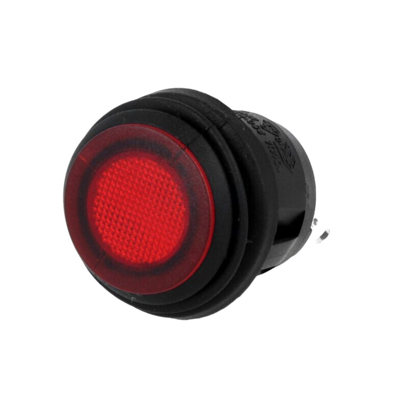 ROCKER; SPST; Poz: 2; ON-OFF; 10A/250VAC; roşie; IP65; lampă cu neon