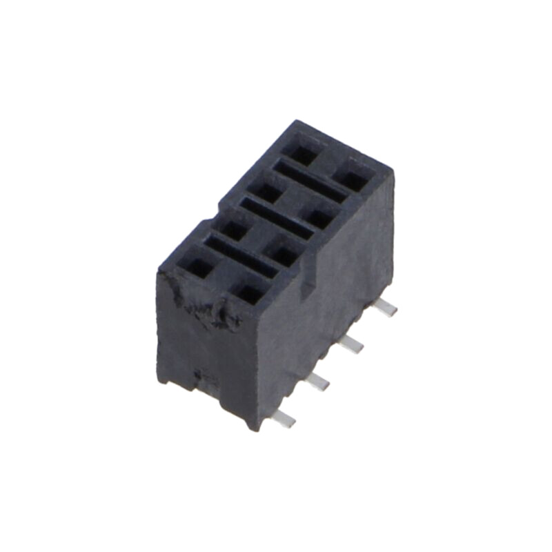 Conector: şiruri pini; mamă; PIN: 8; 2,54mm; aurit; SMT; soclu