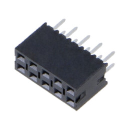 Conector: şiruri pini; soclu; tată; PIN: 10; drept; 2,54mm; THT; 2x5