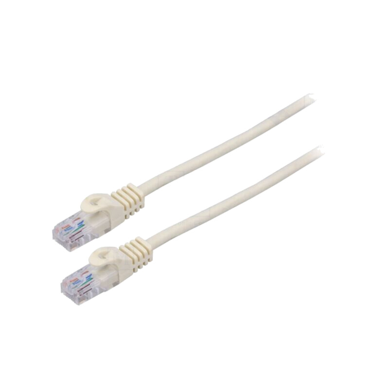 Patch cord; U/UTP; 6; litat; CCA; PVC; alb; 5m; 26AWG; Fire: 8; 1buc.