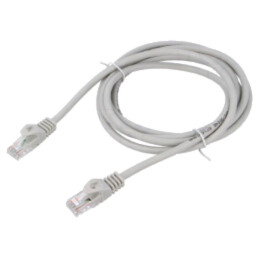Patch cord; U/UTP; 6; litat; Cu; PVC; gri; 2m; 26AWG; Øcablu: 6,2mm