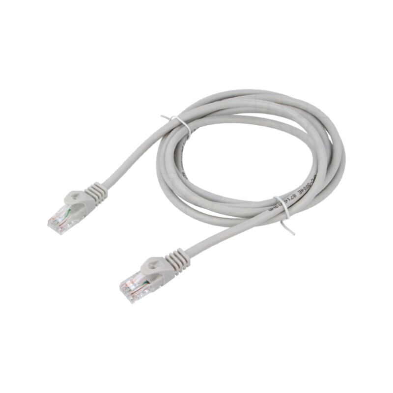 Patch cord; U/UTP; 6; litat; Cu; PVC; gri; 2m; 26AWG; Øcablu: 6,2mm