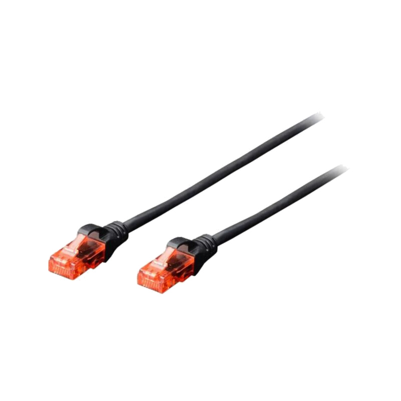 Patch cord; U/UTP; 5e; litat; CCA; PVC; negru; 7m; 26AWG