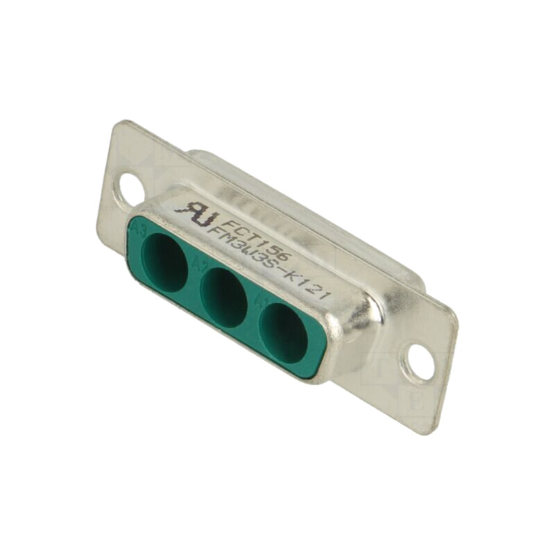 FCT Mixed Layout D-Sub Housing, Female, Tin-plated Shell, 3