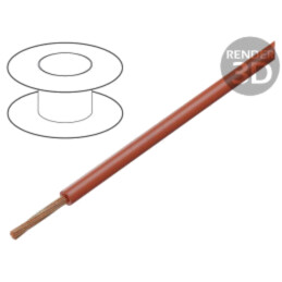 Cablu; FLY; 1x1mm2; litat; Cu; PVC; roşu; 60V; 2,4÷2,7mm