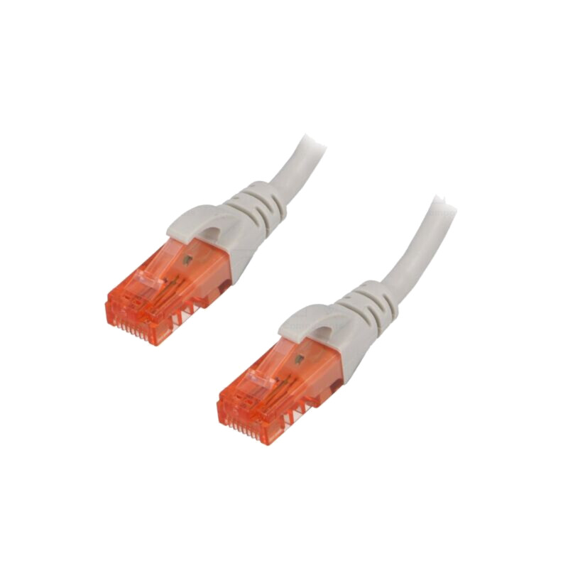 Patch cord; U/UTP; 6; litat; CCA; PVC; gri; 5m; 26AWG
