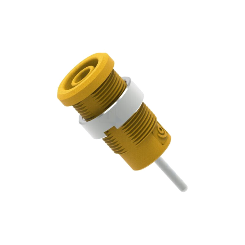 Conector: banană 4mm; soclu; 36A; 1kV; galbenă; nichelat