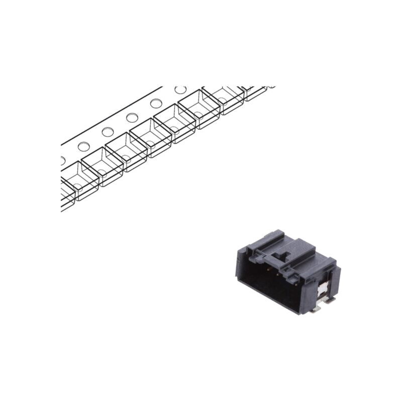 Conector: cablu-placă; Minitek MicroSpace; soclu; tată; PIN: 10