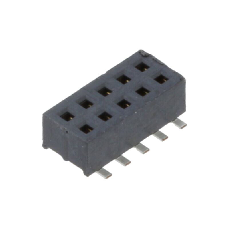 Conector: şiruri pini; mamă; PIN: 10; 1,27mm; aurit; SMT; soclu Conector: şiruri pini; mamă; PIN: 10; 1,27mm; aurit; SMT; soclu