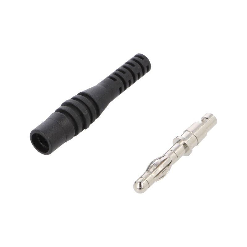 Conector: banană 4mm; mufă; 32A; 30VAC; 60VDC; neagră; neizolat