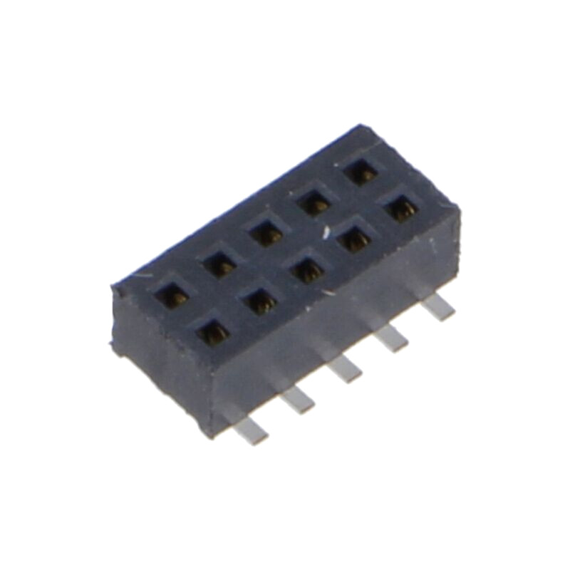 Conector: şiruri pini; mamă; PIN: 10; 1,27mm; aurit; SMT; soclu Conector: şiruri pini; mamă; PIN: 10; 1,27mm; aurit; SMT; soclu