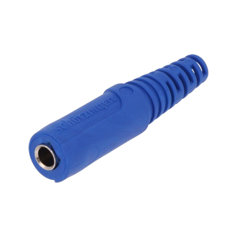 Conector: banană 4mm; soclu; 32A; 33VAC; 70VDC; albastră; nichelat