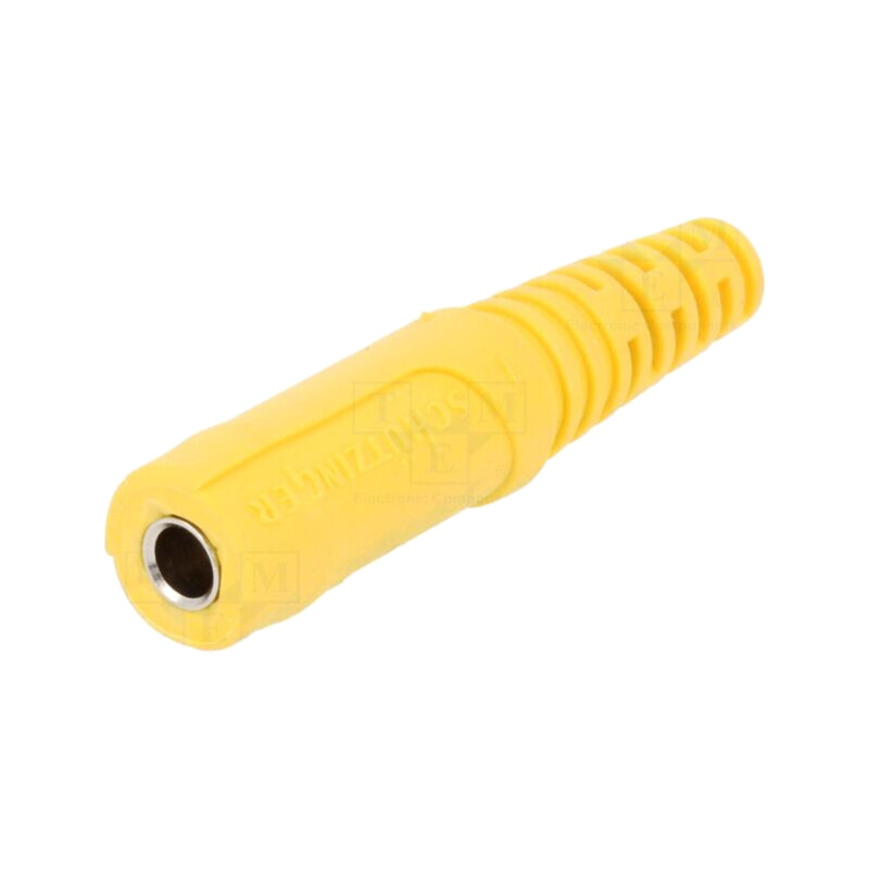 Conector: banană 4mm; soclu; 32A; 33VAC; 70VDC; galbenă; nichelat