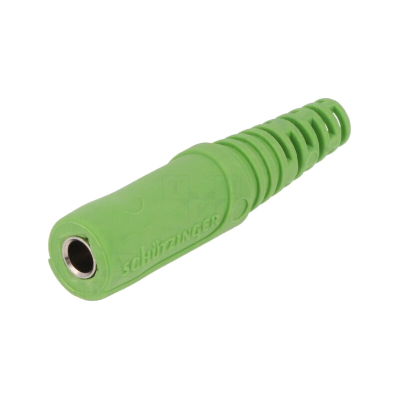 Conector: banană 4mm; soclu; 32A; 33VAC; 70VDC; verde; nichelat