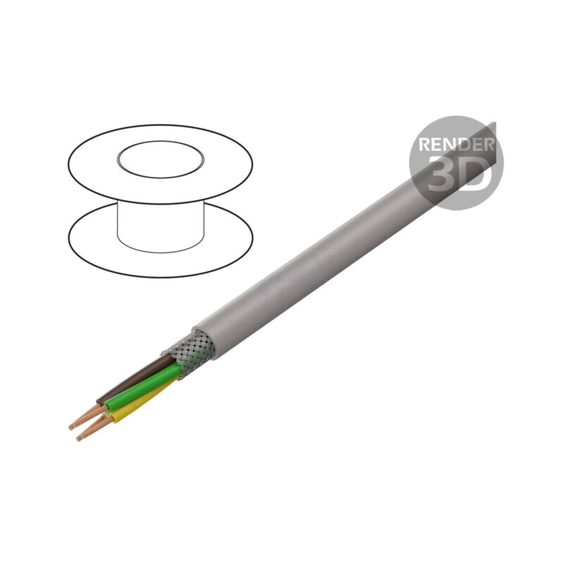Cablu; UNITRONIC® LiHCH; 4x0,34mm2; PO; gri-bej; 250V; CPR: Eca