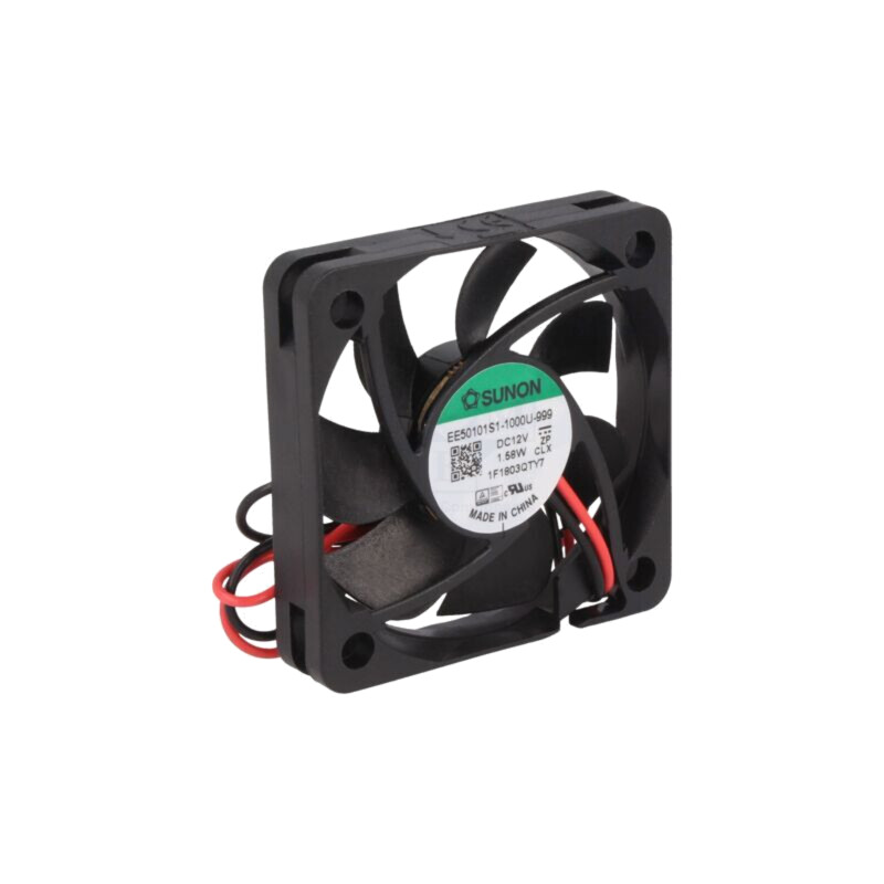 Ventilator: DC; axial; 12VDC; 50x50x10mm; 21,97m3/h; 30,7dBA; 26AWG