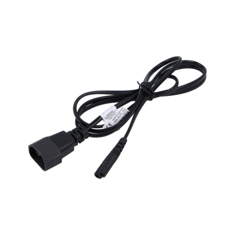 Cablu; 2x0,5mm2; IEC C14 tată,IEC C7 mamă; PVC; 1,5m; negru; 2,5A Cablu; 2x0,5mm2; IEC C14 tată,IEC C7 mamă; PVC; 1,5m; negru; 2,5A