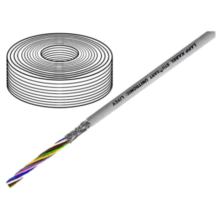 Cablu; UNITRONIC® LiYCY; 3x0,75mm2; PVC; gri; 500V; 100m; CPR: Eca