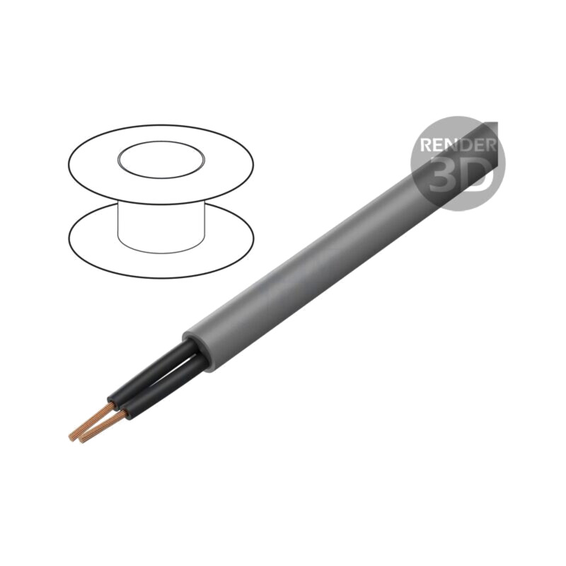 Cablu; ÖLFLEX® SMART 108; 2x2,5mm2; neecranat; 300V,500V; Cu; gri