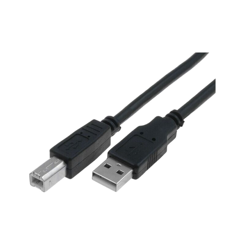 Cablu; USB 2.0; USB A mufă,USB B mufă; nichelat; 1,8m; negru; PVC