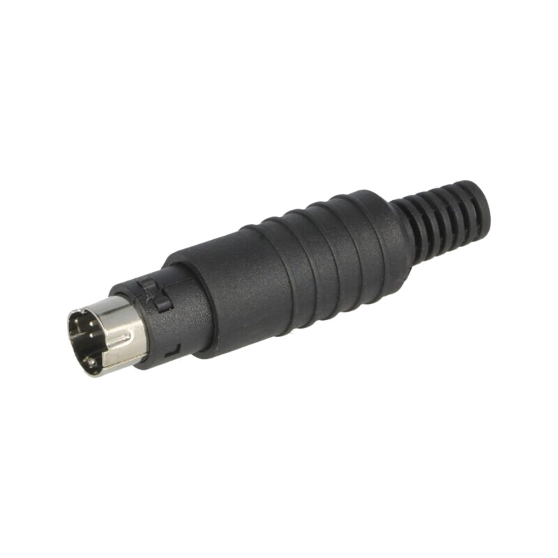 Conector: DIN mini; mufă; tată; PIN: 4; cu manşon; lipire; pe cablu