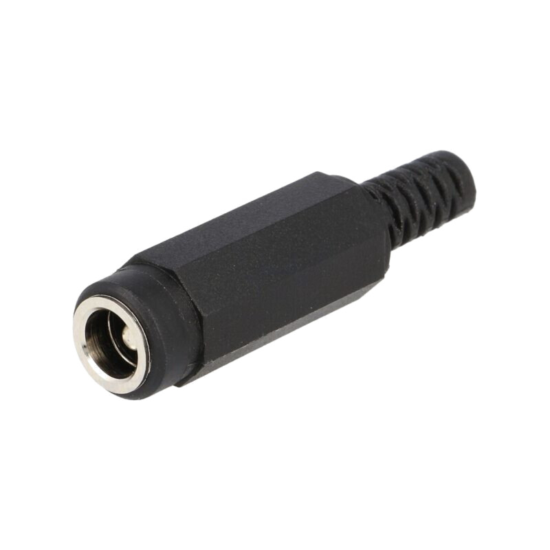 Conector: alimentare DC; mufă; tată; 5,5/2,5mm; cu manşon; lipire