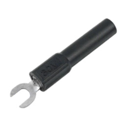 Adaptor; banană 4mm priză,mufă tip furcă; 60VDC; 36A; neagră