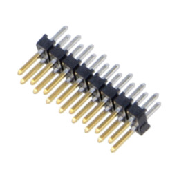 Conector: şiruri pini; tată; PIN: 16; 2mm; aurit; THT; şir pini