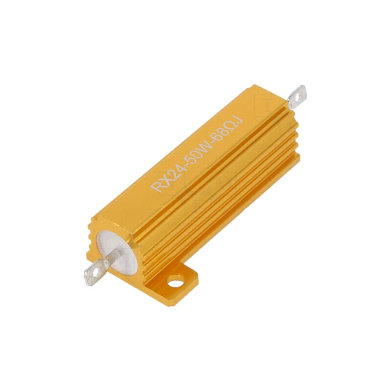 Rezistor: bobinat; cu radiator; 68Ω; 50W; ±5%; 50ppm/°C; pt.lipit