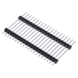 Conector: şiruri pini; şir pini; tată; PIN: 20; cu 2 nivele; drept