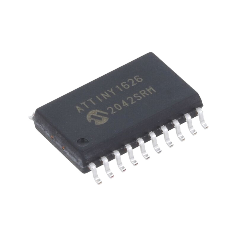 IC: microcontroler AVR; SO20; Întrerup.ext: 18; Cmp: 1; ATTINY