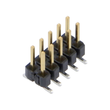 Conector: şiruri pini; tată; PIN: 10; 2,54mm; aurit; SMT; şir pini