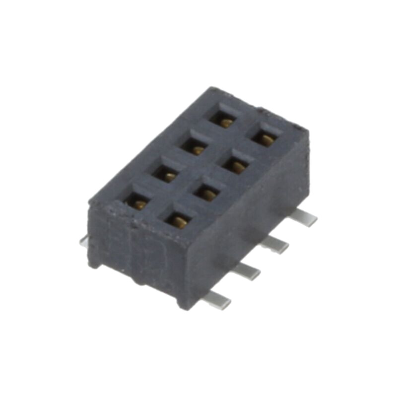Conector: şiruri pini; mamă; PIN: 8; 1,27mm; gold flash; SMT; soclu