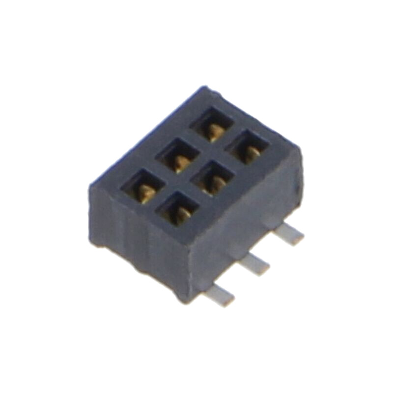 Conector: şiruri pini; mamă; PIN: 6; 1,27mm; gold flash; SMT; soclu
