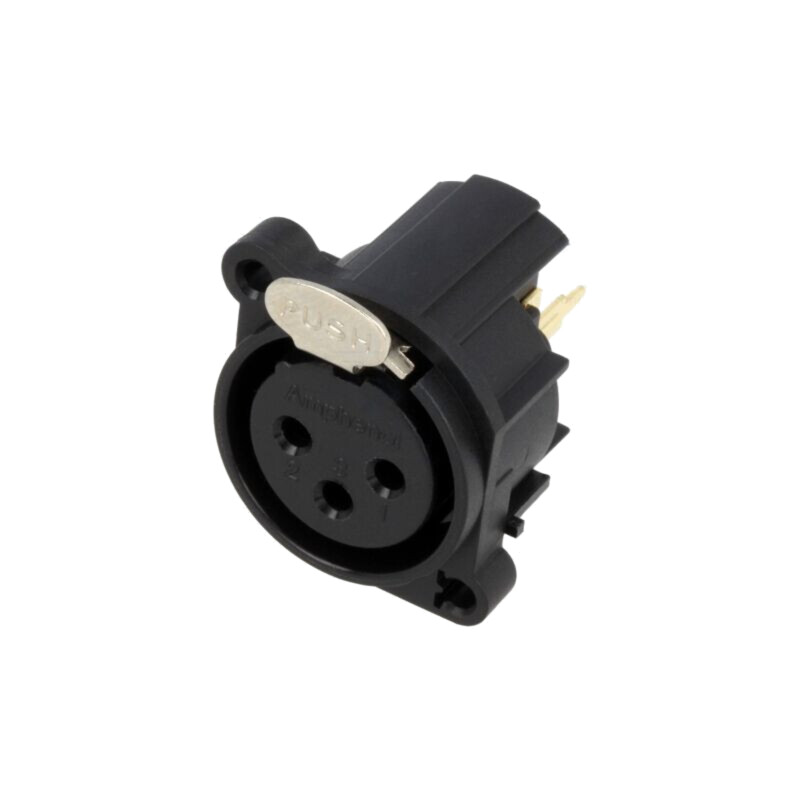 Conector: XLR; soclu; mamă; PIN: 3; drept; pentru PCB,înşurubare Conector: XLR; soclu; mamă; PIN: 3; drept; pentru PCB,înşurubare