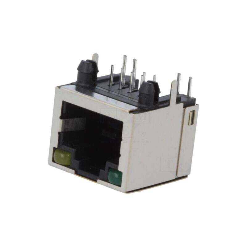 Conector: RJ45; soclu; PIN: 8; Cat: 5; ecranat; Dispunere: 8p8c; THT