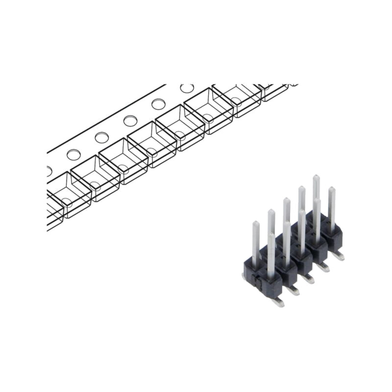 Conector: şiruri pini; tată; PIN: 10; 2,54mm; cositorit; SMT