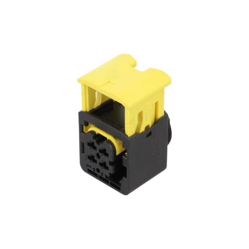 Conector: automotive; mufă; mamă; pe cablu; PIN: 4; neagră; IP67
