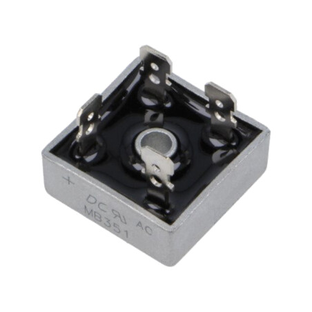 Punte redresoare: monofazat; Urmax: 100V; If: 35A; Ifsm: 400A; MB-25