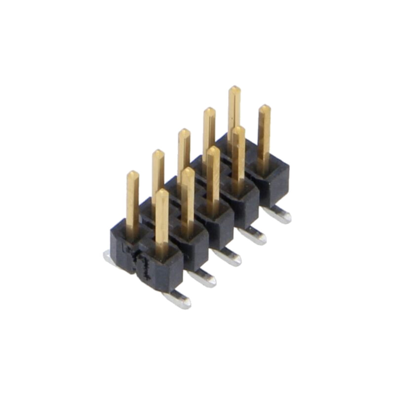 Conector: şiruri pini; tată; PIN: 10; 2,54mm; aurit; SMT; şir pini Conector: şiruri pini; tată; PIN: 10; 2,54mm; aurit; SMT; şir pini
