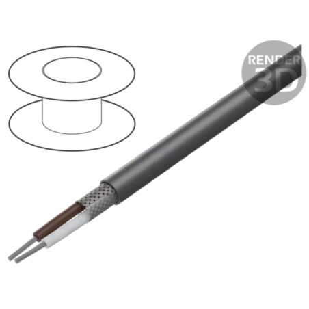 Cablu; LiYCY A; 2x22AWG; ecranat,tresă de cupru cositorit; PVC