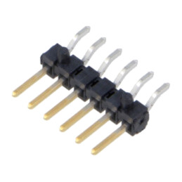 Conector: şiruri pini; tată; PIN: 6; 2,54mm; aurit; SMT; şir pini